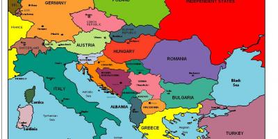 Albanië kaart europa Kaart van europa met Albanië Zuid Europa Europa
