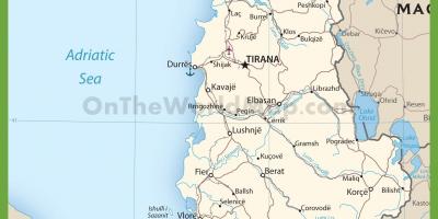 Albanië wegen kaart