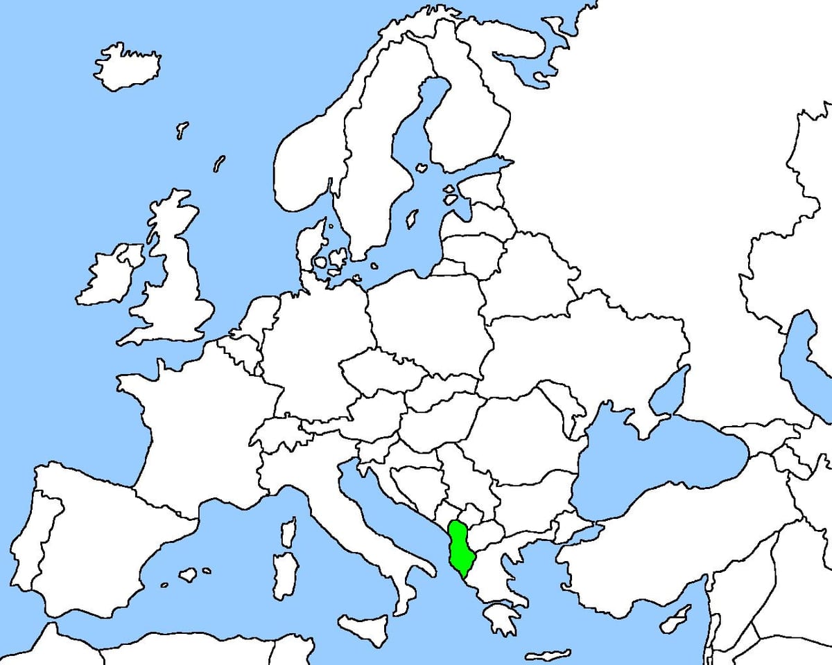 kaart van Albanië locatie op de kaart