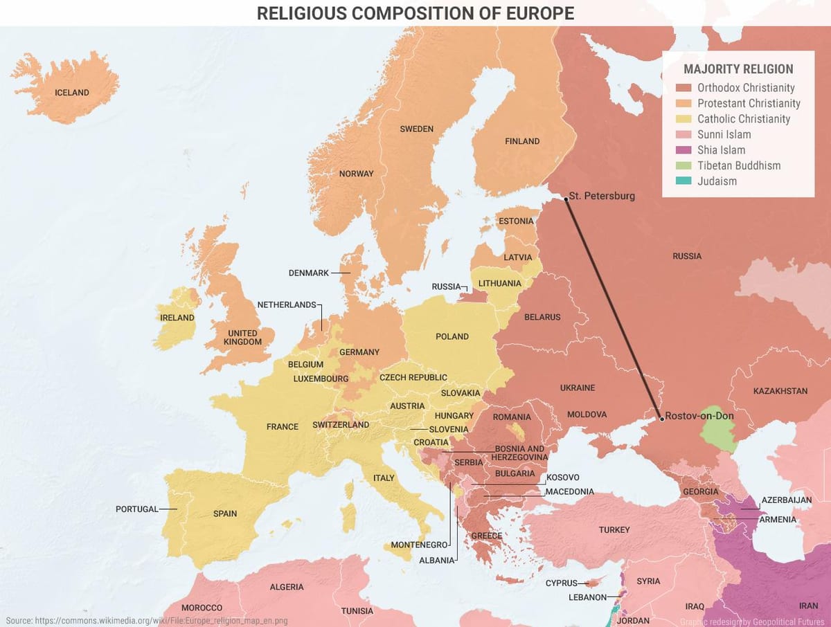 kaart van Albanië religie