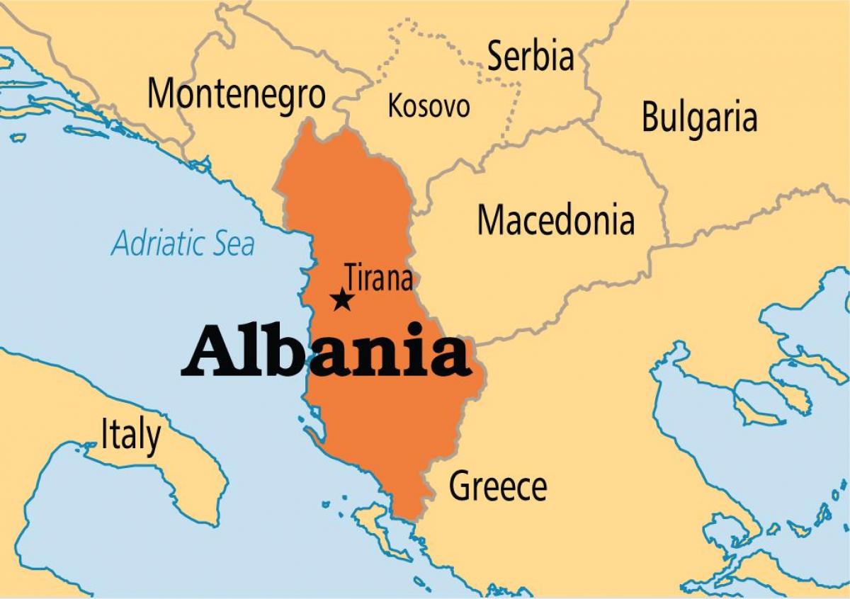 Albanië-land kaart