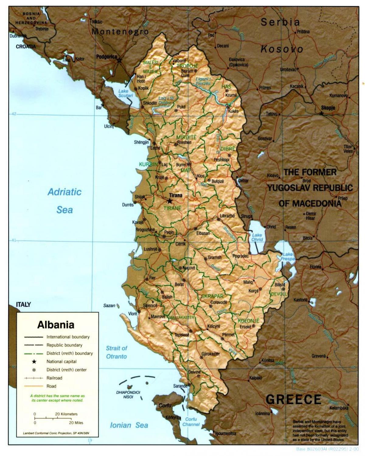 Albanese oude kaart