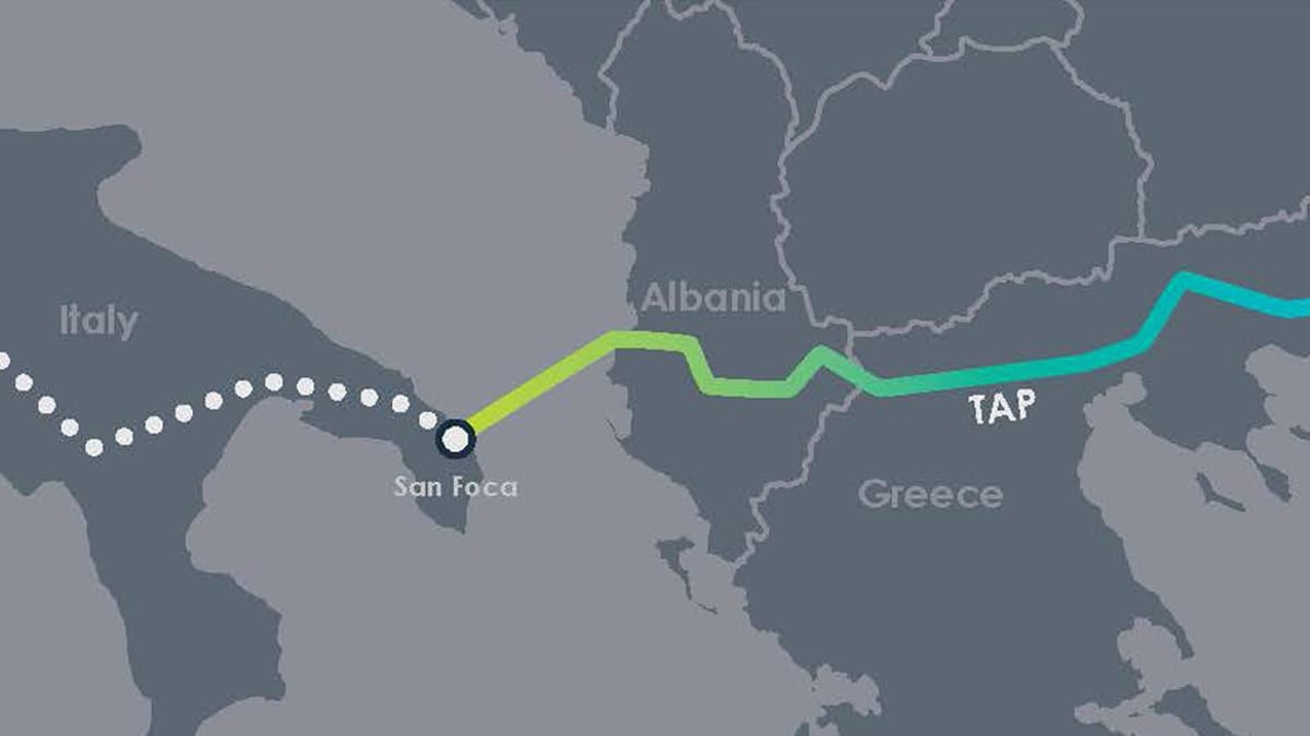 kaart van raak Albanië