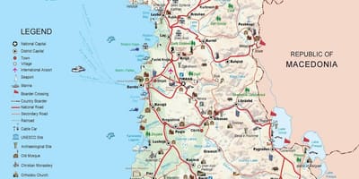 Dhermi kaart van Albanië
