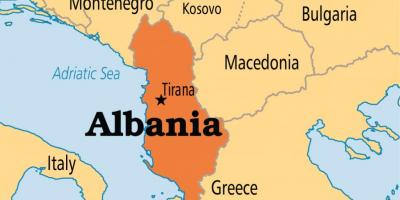 Kaart van tirana, Albanië